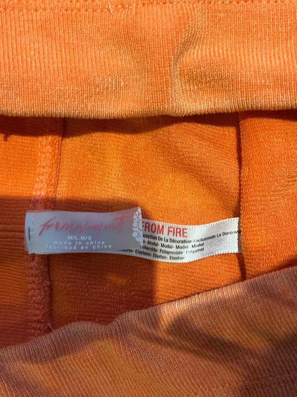 Orange Ribbed pants - Picture 2 of 2